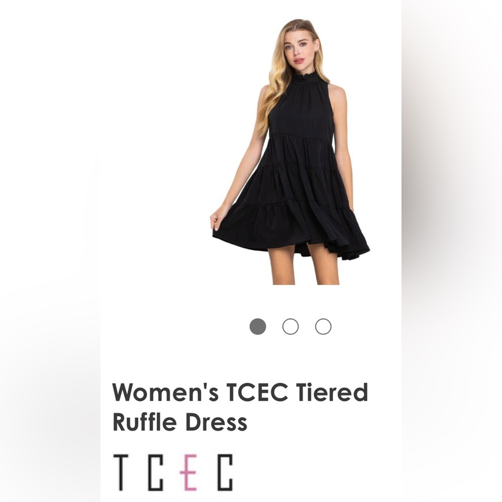 T.C.E.C women’s tiered, ruffle, dress size small